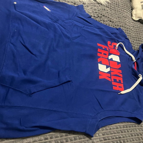 Sneaker Freak sleeveless hoodie new, size XL, blue