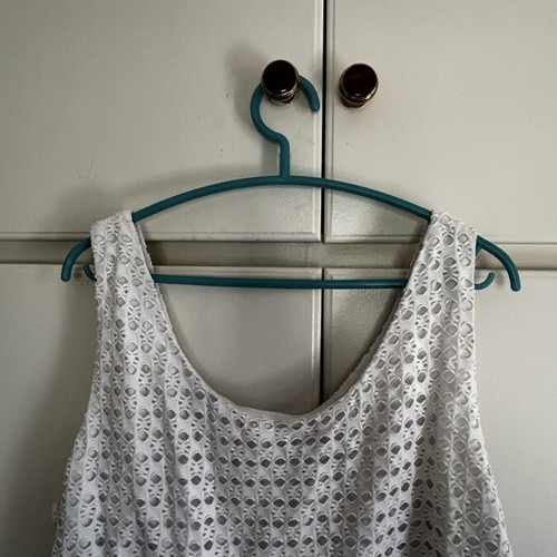 Forel white plus size boho dress with crochet and lace, like new