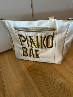 Τσάντα Pinko διπλής όψης σαν καινούργιο, μπεζ και χρυσαφί