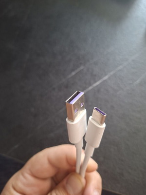 Καλώδιο φόρτισης και μεταφοράς δεδομένων USB-A σε USB-C, λευκό, fast charge