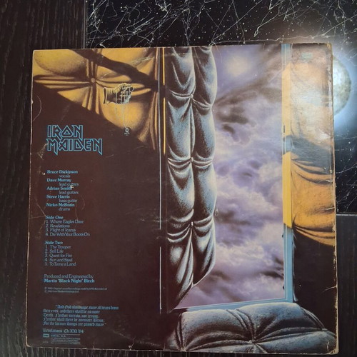 Iron Maiden Piece of Mind vinyl album, metal