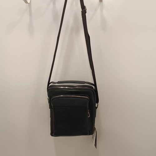 Verde men's crossbody bag new, black, faux leather