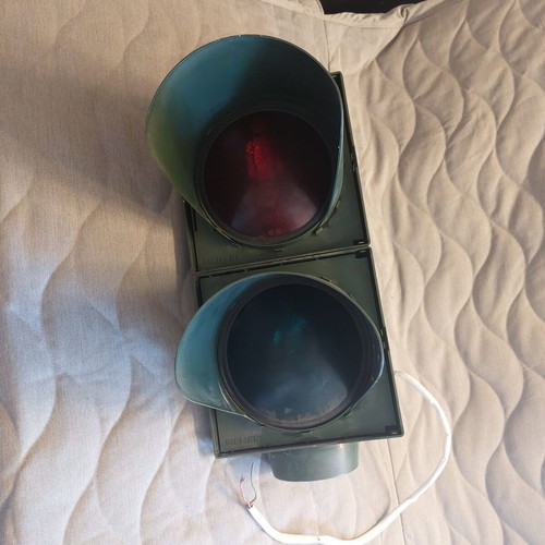 Siemens traffic light used, double field, polycarbonate, 63cm height