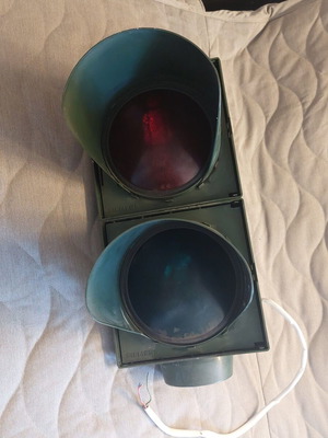 Siemens traffic light used, double field, polycarbonate, 63cm height
