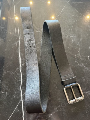 Replay black leather belt size 90