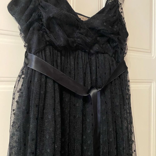 Attrattivo black tulle dress like new with satin belt