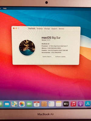 MacBook Air 2014 A1466 13" i7 8GB RAM 256GB SSD φορητός υπολογιστής με προβλήματα πληκτρολογίου
