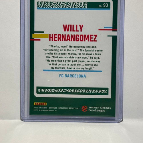 Panini Donruss Euroleague 2023-24 Willy Hernangomez card new