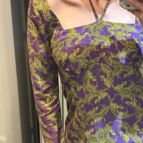 Love+Alicia dress new with tags, size S, purple and yellow