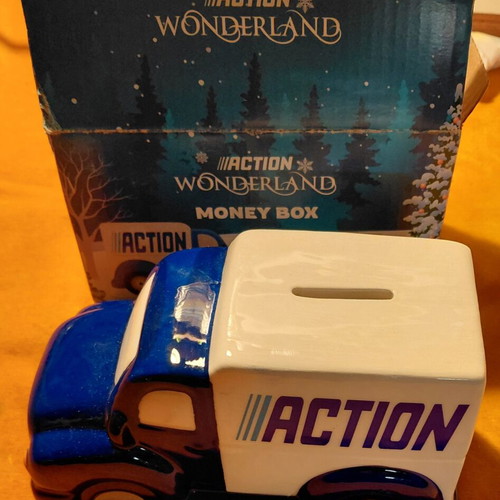 Action Wonderland ceramic money box truck