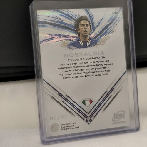 Alessandro Costacurta Nostalgia patch Milan 2/3 Futera