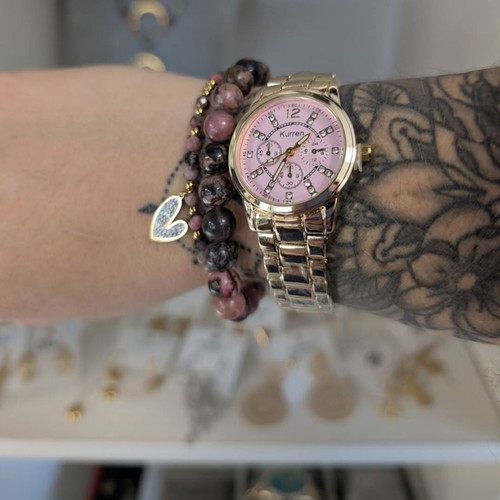 Women's watch new pink, stainless steel