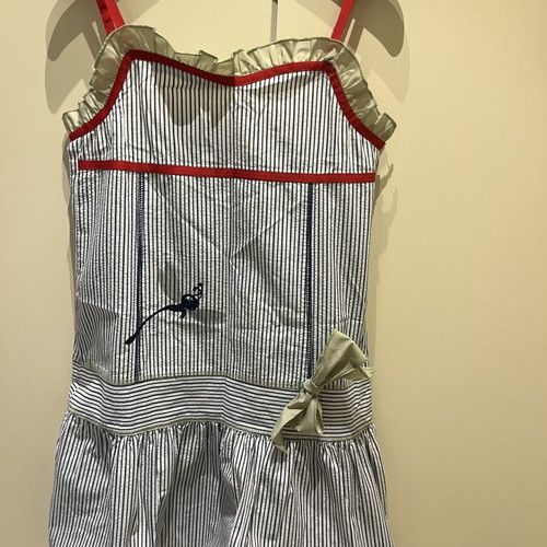 Sam 0-13 Girls' Dress size 14 like new, white with blue stripes
