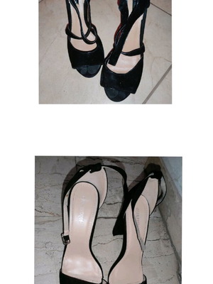 Velvet heels used black, pack of 2 pairs size 41