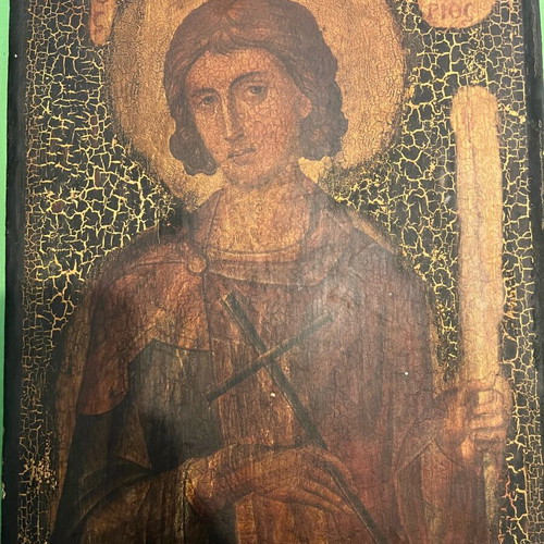 Orthodox icon of Saint Fanourios used, wooden 30x41 cm