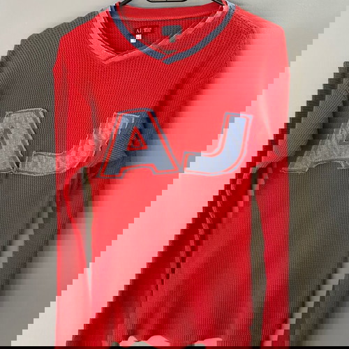 Armani Jeans Vintage мъжка червена блуза употребявана