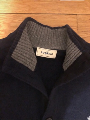 Rodrigo men's wool cardigan blue size 3XL