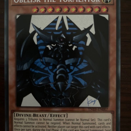 Obelisk the Tormentor Alt art like new with protective sleeve