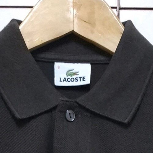Brown Lacoste long-sleeve polo like new, size 3 Small