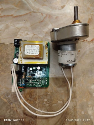 Motor with speed control and reducer 220V used