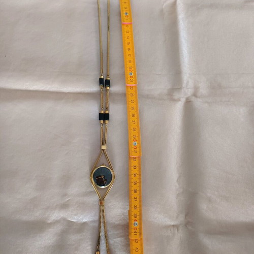 Vintage pendant watch used, wind-up, 1970s with case