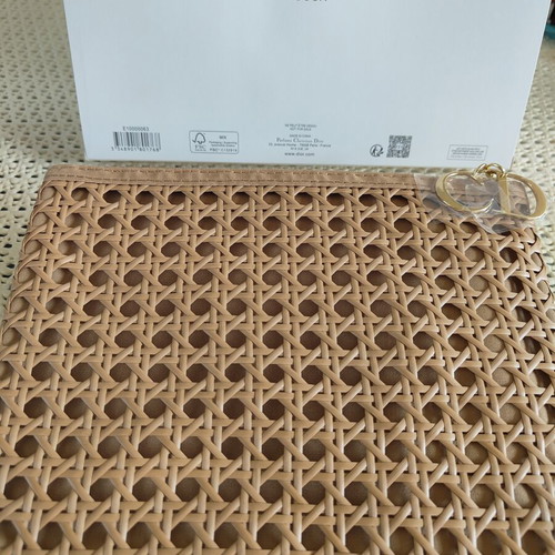 Dior Beauty Pouch rattan effect, new with box and accessories