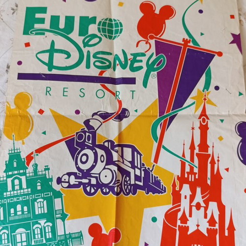 Vintage Χάρτινη Σακούλα Euro Disney Resort 1992 Σαν Καινούργιο