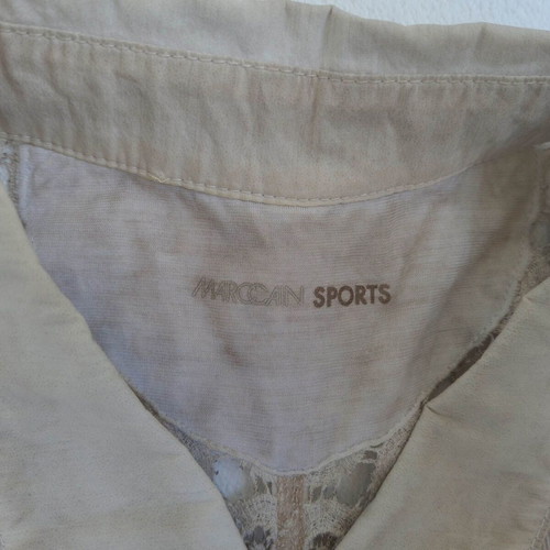 Marc Cain Sports women's shirt size L, like new, beige, lace back