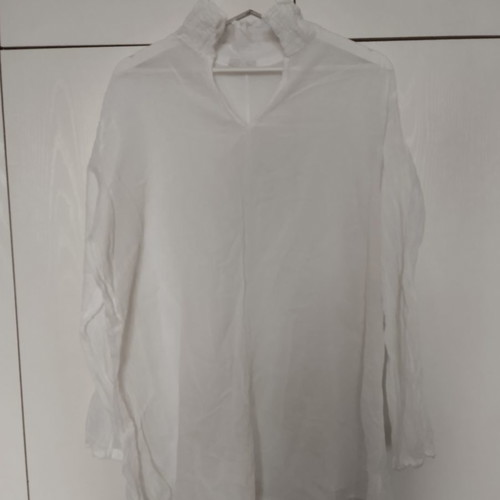 Italian white tunic used, summer, 100% cotton