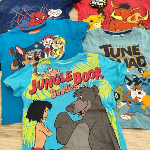 Disney t-shirt bundle set used, 5 characters for ages 2-3
