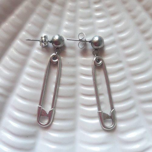 Draculaura Handmade Earrings Silver Stainless Steel