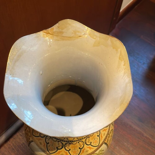 Satsuma vase handmade used, porcelain, height 60 cm