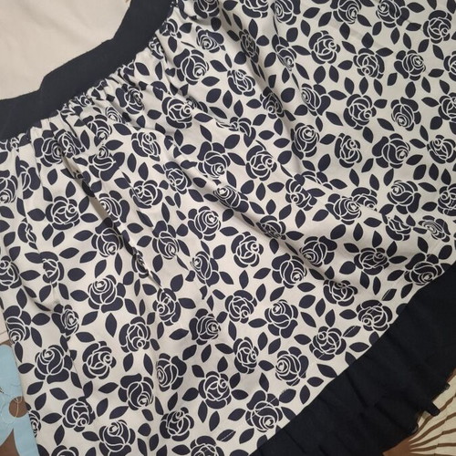 Grammy girls summer set used, skirt and blouse white and blue