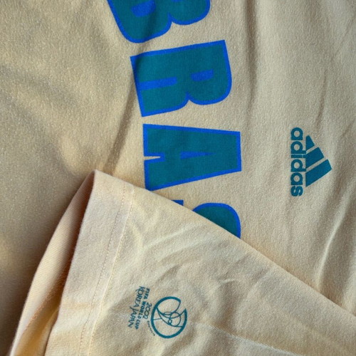 Brazil 2002 World Cup Adidas T-shirt vintage, like new, yellow, medium