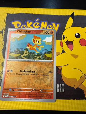 Chimchar Reverse Holo Twilight Masquerade κάρτα Pokémon σαν καινούργιο