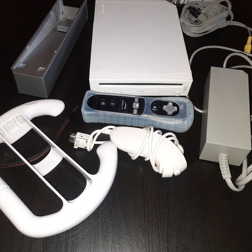 Nintendo Wii console with accessories used, GameCube compatible