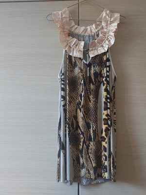 Vintage short dress style animal print Medium/Large like new