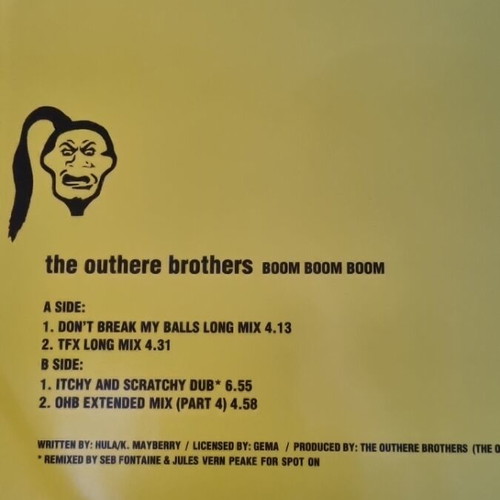 The Outhere Brothers Boom Boom Boom vinyl used