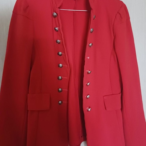 Cotton jacket red XS/S used M Made In Italy