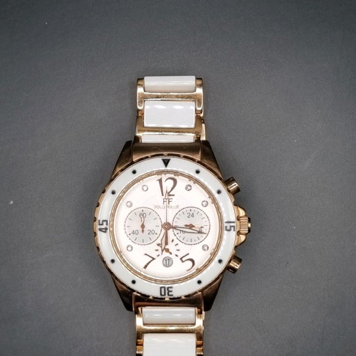 Folli Follie women's watch used, ceramic and stainless steel