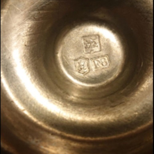 Georg Nilsson cup used with hand engraving and Barnett Henry Abrahams mark