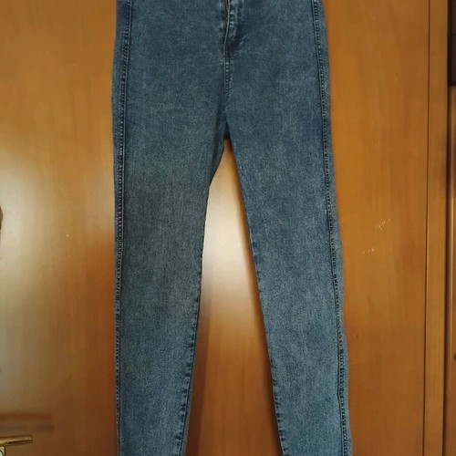 Pull and Bear denim leggings like new, blue, elastic