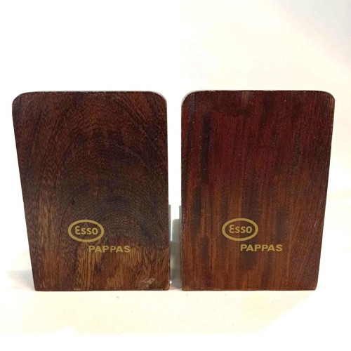 Esso PAPPAS advertising globe bookends