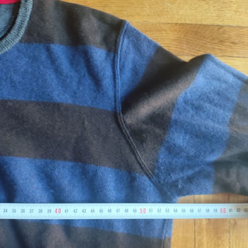 Ferrante striped pullover 100% merino wool like new, M/L
