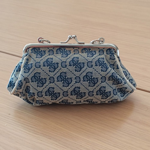 Guess Vintage Denim Monogram Shoulder Bag, Y2K