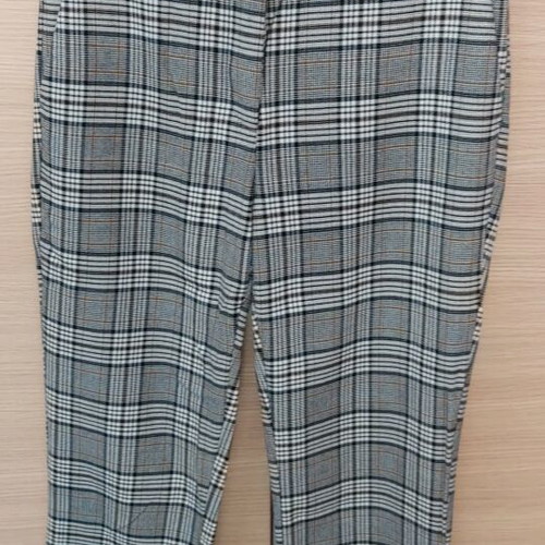 Zara fitted checkered pants like new, size S