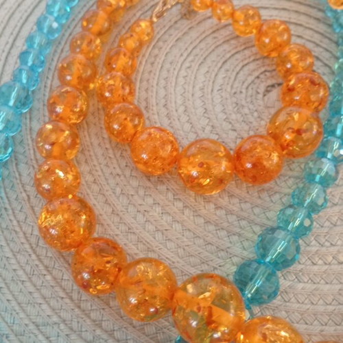Jewelry set color-blocking Y2K style, like new