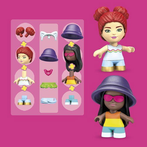 Mattel Mega Barbie Building Blocks Set Convertible Beach Adventure new