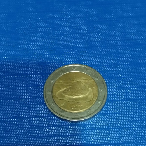 Two euro coin used, foreign
