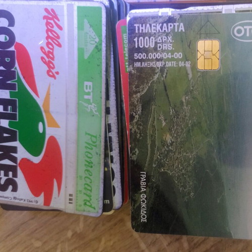Collectible phone cards like new, pack of 300 from Greece and abroad